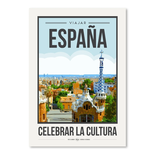 'Travel Poster Spain' by Brooke Witt Vintage Advertisement