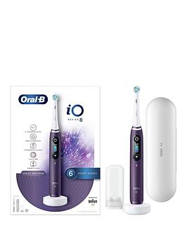 Oral-B Io8 Violet Electric Toothbrush + Travel Case - 3 Hour Quick Charge - 6 Modes