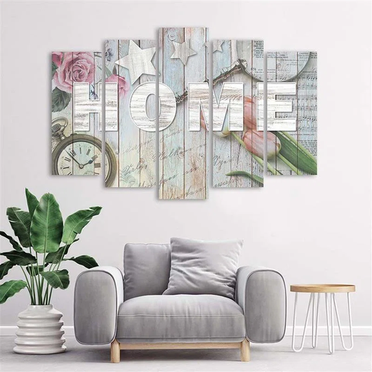 Canvas Print Home Heart Wood Rustic