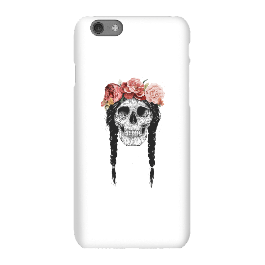 Balazs Solti Skull And Flowers Phone Case for iPhone and Android - iPhone 6S - Snap Case - Matte