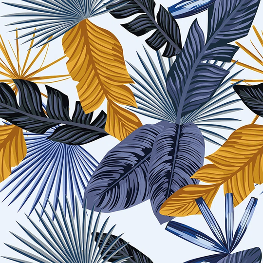 Walllpaper Roll 290X290cm Mural Decoration Wallpaper Material With Print Kitchen Livingroom Bedroom - Palm Leaves Gold Leaf