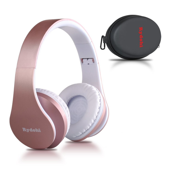 Wireless Bluetooth Headphones Over Ear, Rydohi Hi-Fi Stereo Headset with Deep Bass, Foldable and Lightweight, Wired and Wireless Modes Built in Mic...
