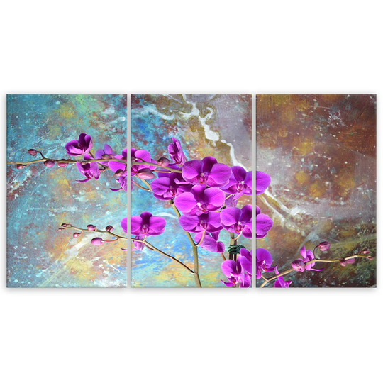 Canvas Print Orchid Flowers Turquoise