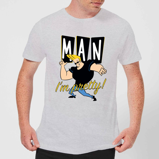 Johnny Bravo Man I'm Pretty Men's T-Shirt - Grey - XS