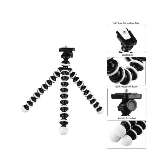 Mini Octopus Tripod For Phone GoPro Hero 9 8 7 6 5 4 Flexible Stand Mount Holder
