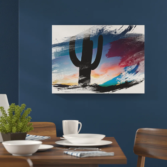 'Landscape Arizona Sunset Cactus' Graphic Art Print Poster