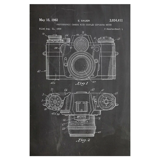Camera Photo - Graphic Art Print on Paper