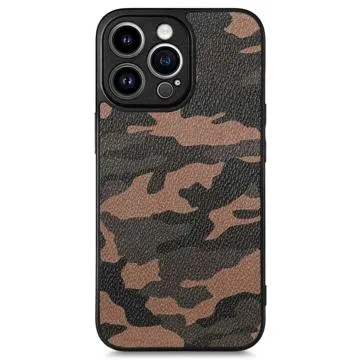Camouflage Series iPhone 14 Pro Hybrid Case - Brown