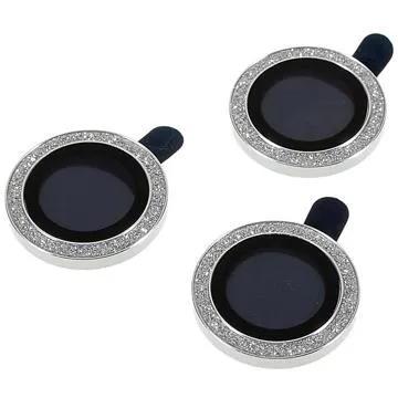 Rhinestone iPhone 14 Pro/14 Pro Max Camera Lens Protector - Silver