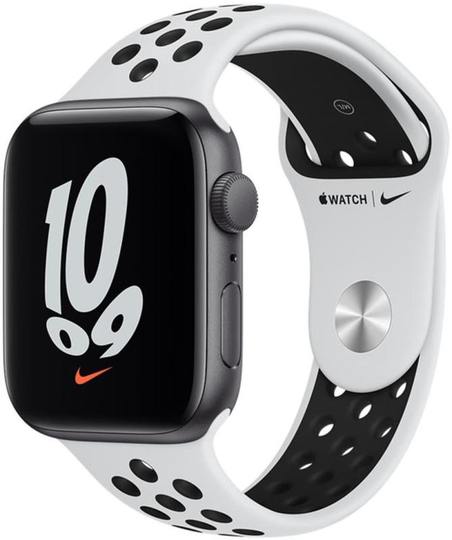 Apple Watch Nike SE GPS, 40mm Silver Aluminium Case with Pure Platinum/Black Nike Sport Band - Regular