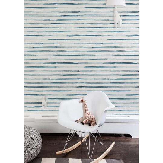 Afanasijs Watercolours Aqua Lines Wallpaper