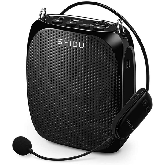 Wireless Voice Amplifier with UHF Headset Microphone 10W Rechargable Battery Portable Loud Speaker Pa System Clear Sound