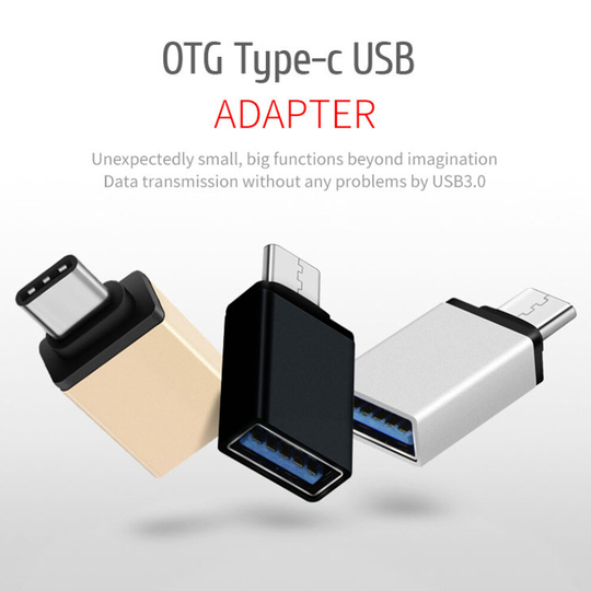 (Black) USB-C 3.1 Type C to USB 3.0 OTG Converter Adapter for Android Smartphones Type C OTG Adapter