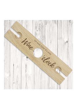 The Personalised Memento Company Personalised Wine O'Clock Wine Butler