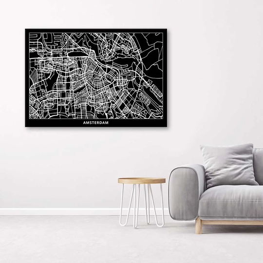 Canvas Print Amsterdam City Map