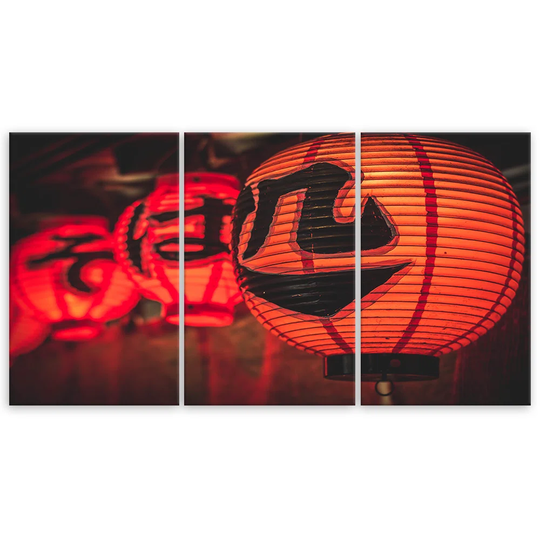 Canvas Print Japan Lantern Inscriptions
