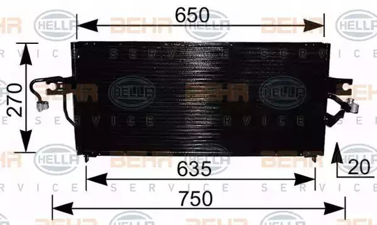 Condenser Air Conditioning 8FC351036-491 by Hella