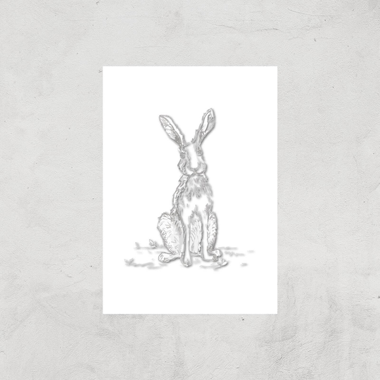 Hare Sketch Art Print - A3 - Print Only