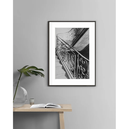 Paris - Escalier Rue Poissonière - Picture Frame Photograph Print on Paper