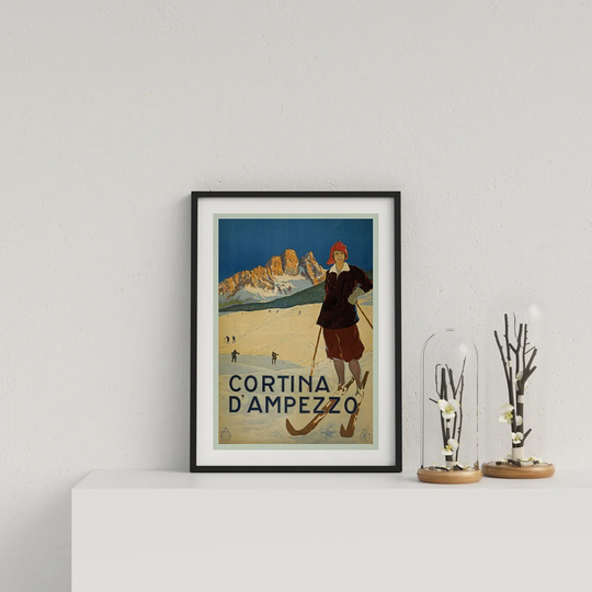 Vintage Travel Poster Cortina D'ampezza