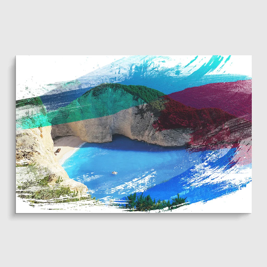 'Crete Greece Seascape' Graphic Art Print Poster