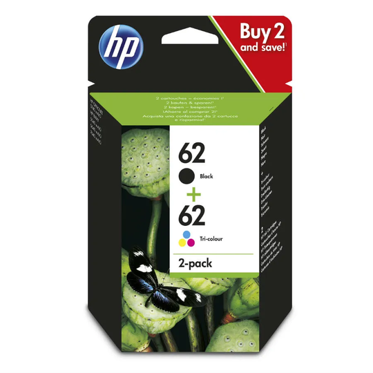 HP 62 Original Ink Cartridge - Combo 2 Pack