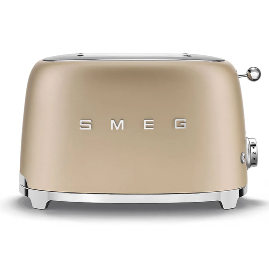 Smeg TSF01CHMUK 50s Retro Style 2 Slice Toaster - Matte Champagne Gold