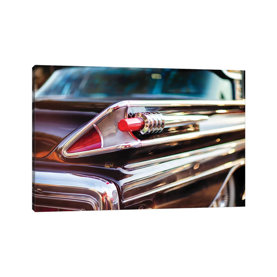 Tail Light Close up of a 1958 Mercury Park Lane Sedan by George Oze - Wrapped Canvas Photograph