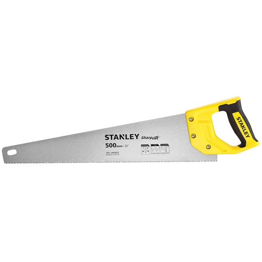 Stanley Sharpcut Saw 20" 7TPI - Yellow