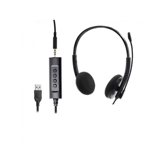 Project Telecom | Unified Binaural Noise Cancelling 3.5mm | USB Headset