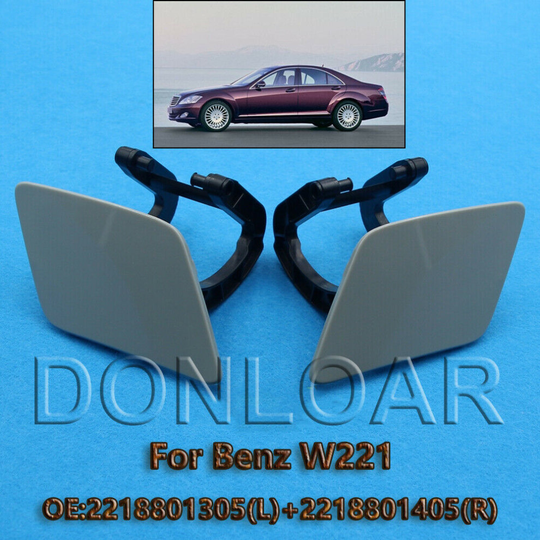 Left+ Right Side Headlight Washer Cover Fit Mercedes Benz W221 09-2013
