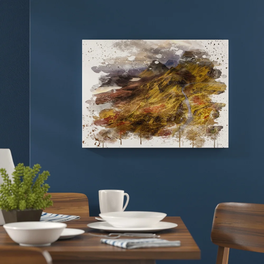 'Scotland Mountains Landscape' Graphic Art Print Poster