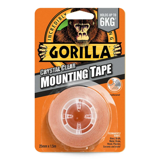 Gorilla Mounting Tape 1.5m Clear
