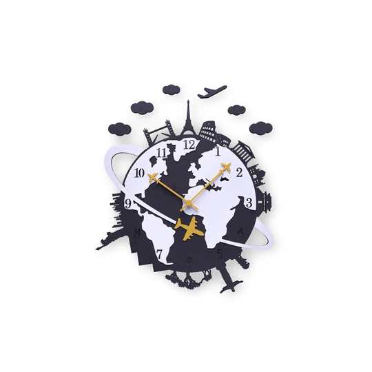 The Worldly design wall clock.
