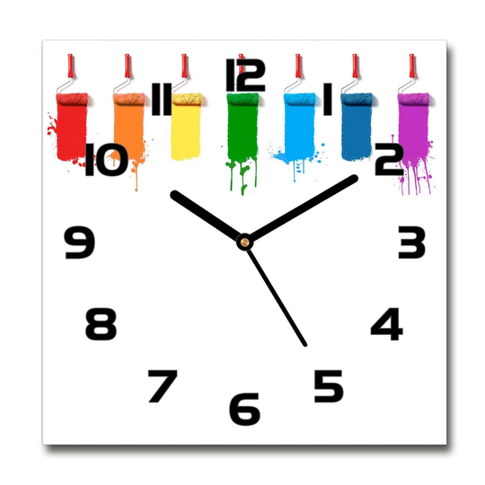 Paint Rollers Silent Wall Clock