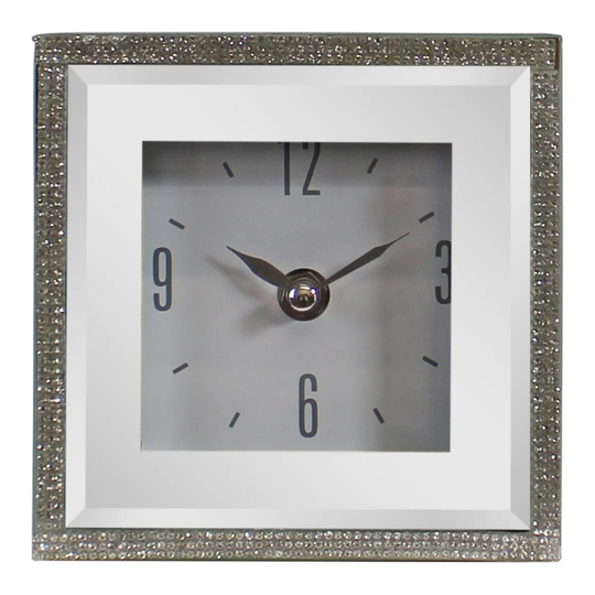 Analog Metal Atomic Tabletop Clock in Grey
