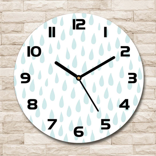 Decoration Picture Art Modern Kitchen Living Room Droplets 30cm Silent Wall Clock