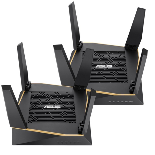 ASUS RT-AX92U (2 Pack) WIFI 6 AX6100 Tri-Band Mesh Gigabit Router