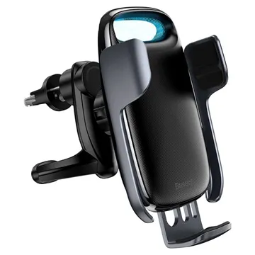 Baseus Milky Way Air Vent Car Holder / Qi Wireless Charger - Black