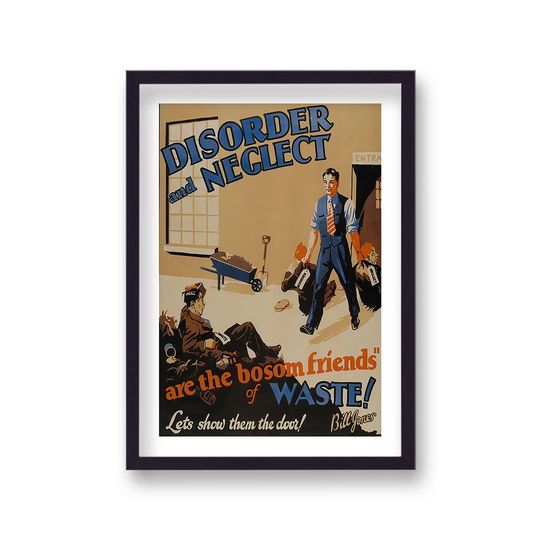 Vintage Wartime Print Disorder And Neglect