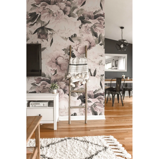 Walllpaper Roll 416X254cm Mural Decoration Kitchen Livingroom Bedroom Wallpaper Material With Print - Bouquet Of Peonies Bright Botanical