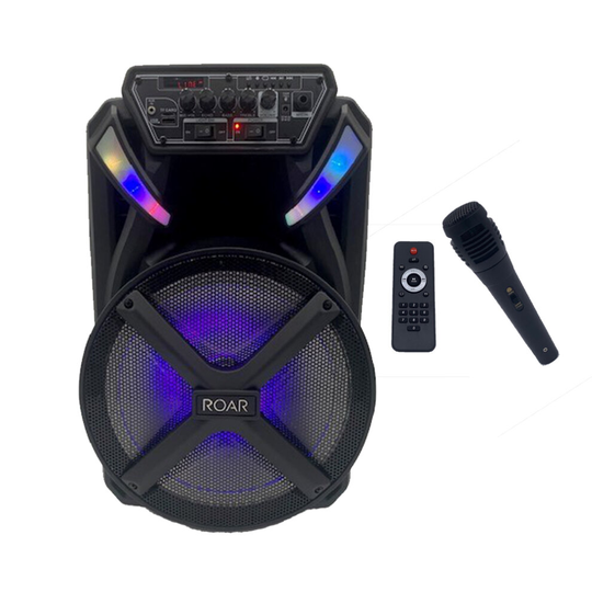 Roar RS-02 Portable Battery BLUETOOTH PA Speaker inc Wired Mic Karaoke