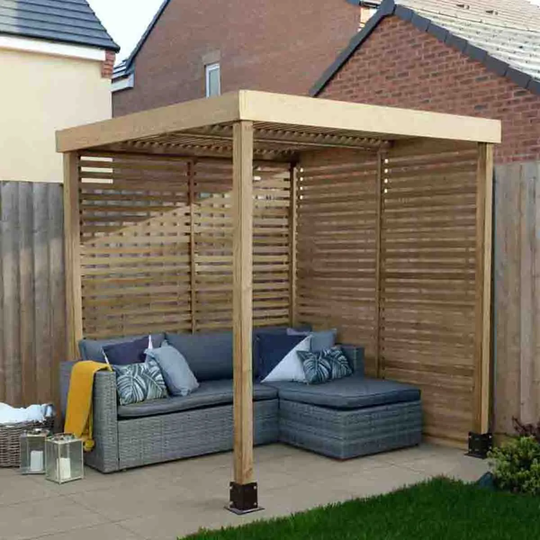 Forest Garden Modular Pergola with 2 Side Panels