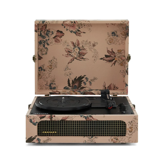 Crosley Voyager Floral 3 Speed Turntable With Rca Output