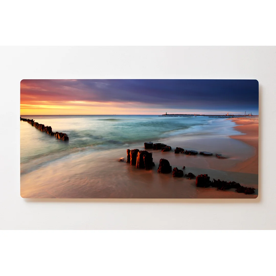 Backlight Motive Wall Picture Beach Sunset Magnetic Cork Board