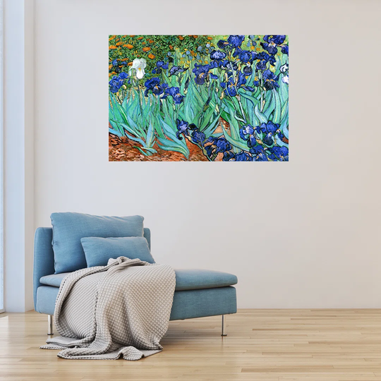 Canvas Print, Blue Flowers
