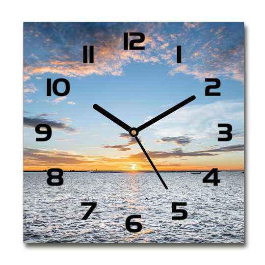Jourdain Twilight by the Sea Silent Wall Clock