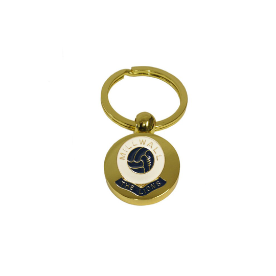 Millwall football club gold disc keyring
