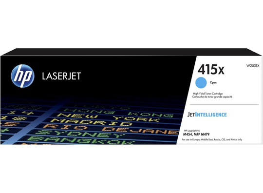 HP 415X High Yield Cyan Toner Cartridge W2031X