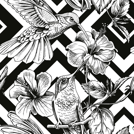 Walllpaper Roll 208X146cm Wallpaper Material With Print Mural Decoration Kitchen Livingroom Bedroom - Hummingbirds